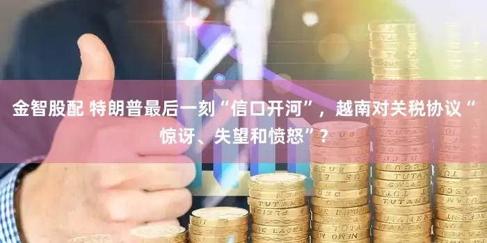 金智股配 特朗普最后一刻“信口开河”，越南对关税协议“惊讶、失望和愤怒”？